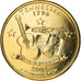 Monnaie, États-Unis, Tennessee, Quarter, 2002, U.S. Mint, Philadelphie, golden