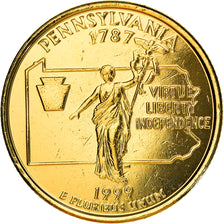 Monnaie, États-Unis, Pennsylvania, Quarter, 1999, U.S. Mint, Philadelphie