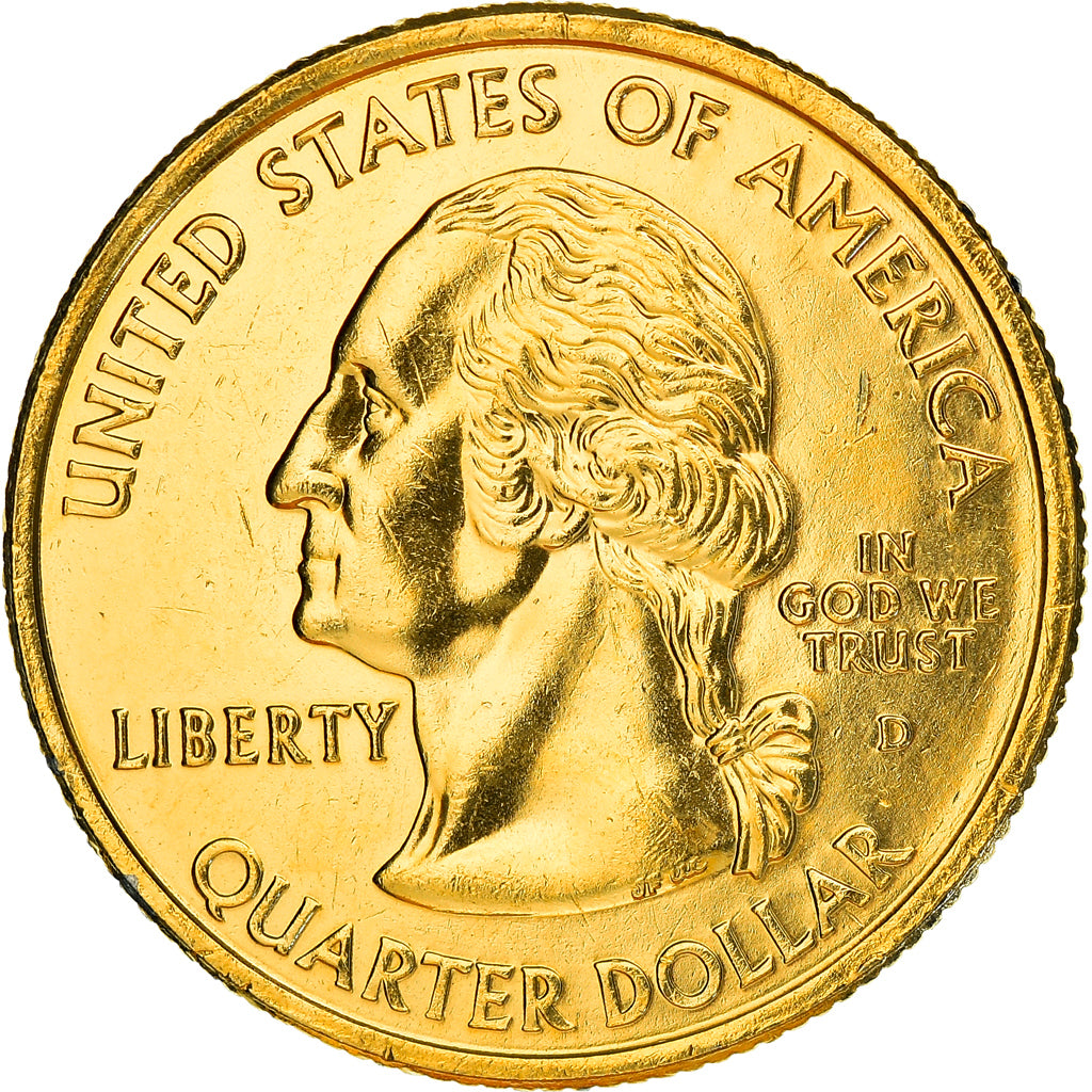 Moneta, Stati Uniti, Maine, Quarter, 2003, U.S. Mint, Denver, golden, SPL, Rame