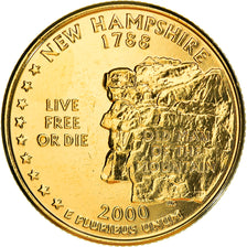 Munten, Verenigde Staten, New Hampshire, Quarter, 2000, golden, PR+