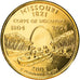 Coin, United States, Missouri, Quarter, 2003, U.S. Mint, MS(63), Gold plated