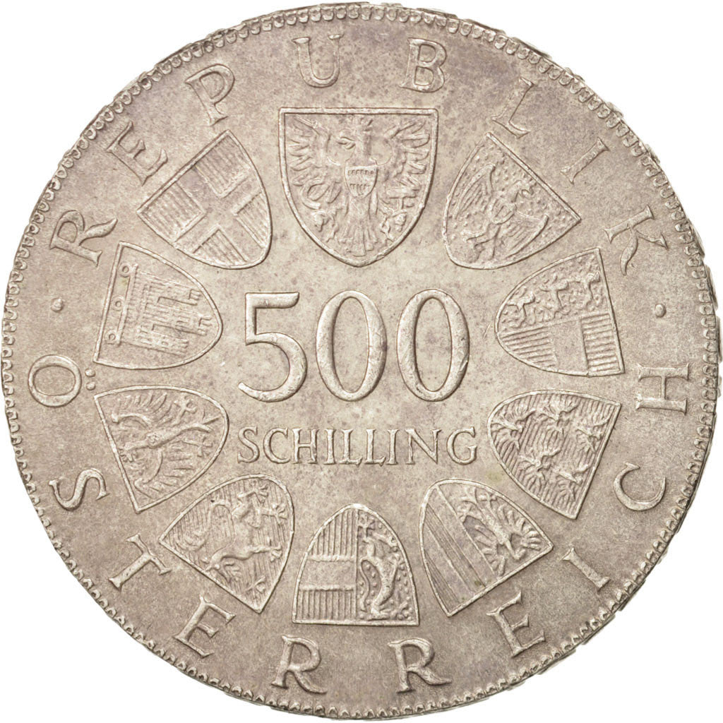Münze, Österreich, 500 Schilling, 1980, VZ, Silber, KM:2947