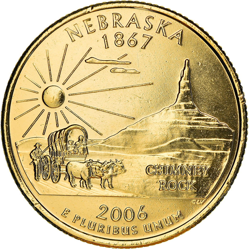Moneda, Estados Unidos, Nebraska, Quarter, 2006, U.S. Mint, Philadelphia
