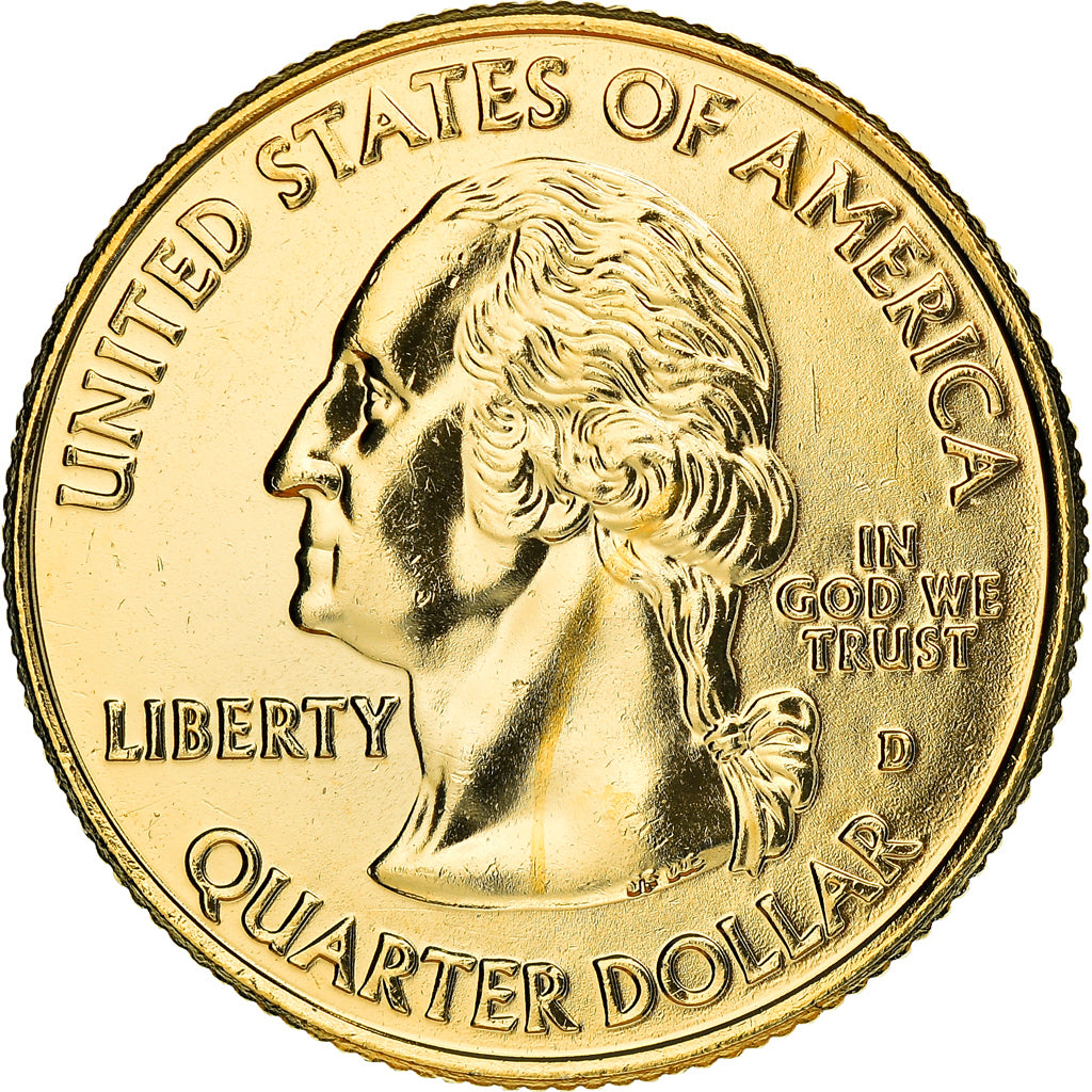 Coin, United States, U.S Virgin Islands, Quarter, 2009, U.S. Mint, MS(63), Gold