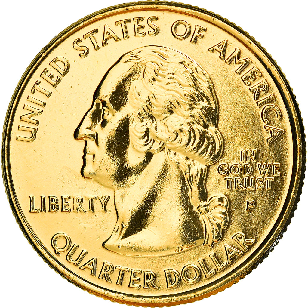Moneta, USA, Idaho, Quarter, 2007, golden, MS(63), Miedź-Nikiel