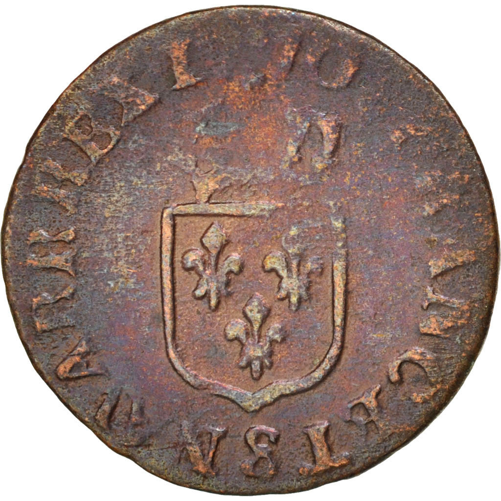 FRANCE, Liard à la vieille tête, Liard, 1770, Reims, KM #543.9, VF(30-35), Coppe