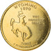 Moneda, Estados Unidos, Wyoming, Quarter, 2007, golden, EBC+, Cobre - níquel