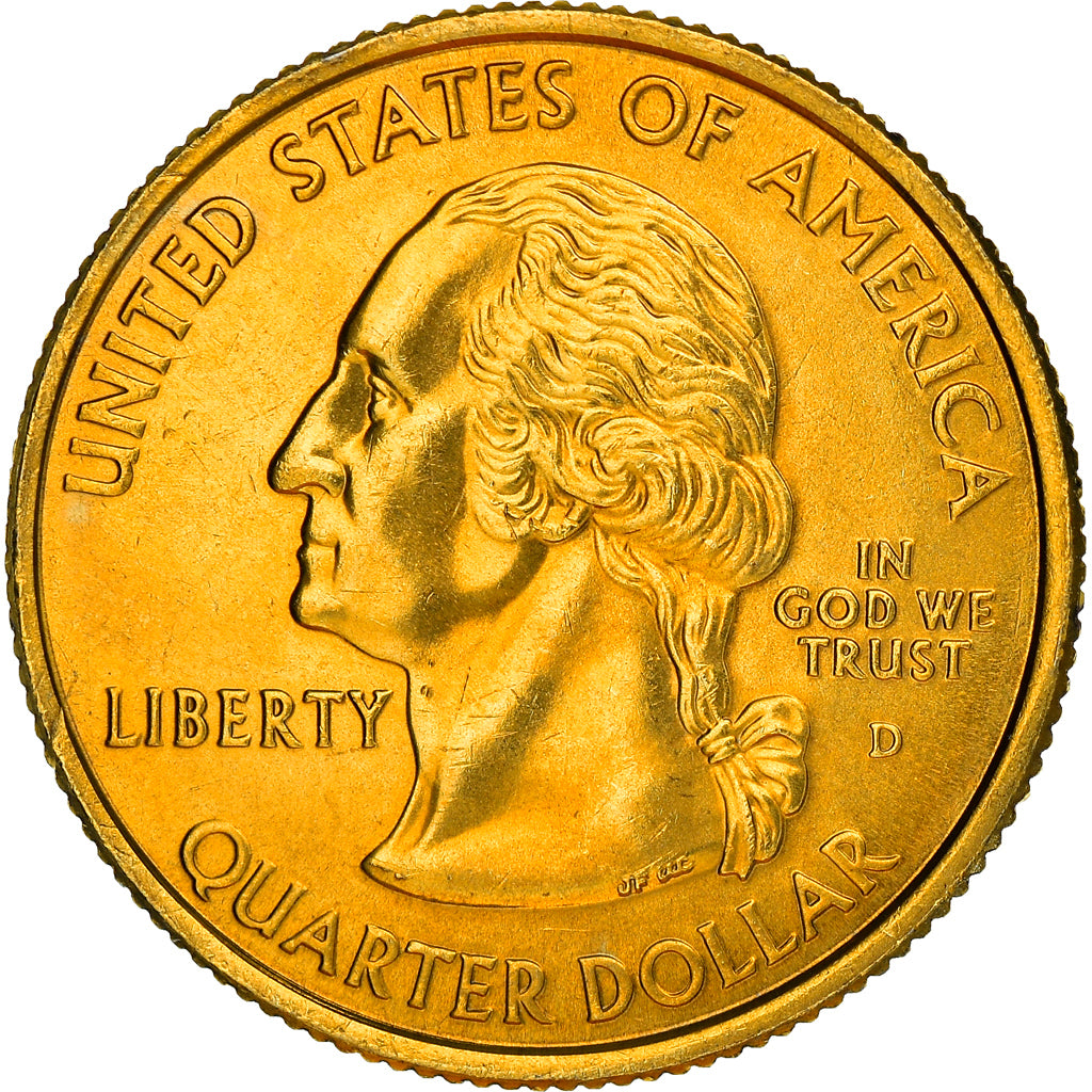 Coin, United States, Utah, Quarter, 2007, U.S. Mint, Denver, golden, MS(60-62)