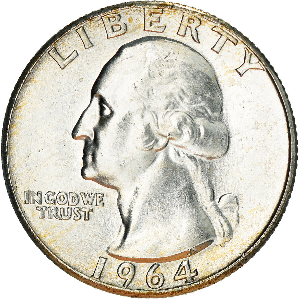 Coin, United States, Washington Quarter, Quarter, 1964, U.S. Mint, Philadelphia