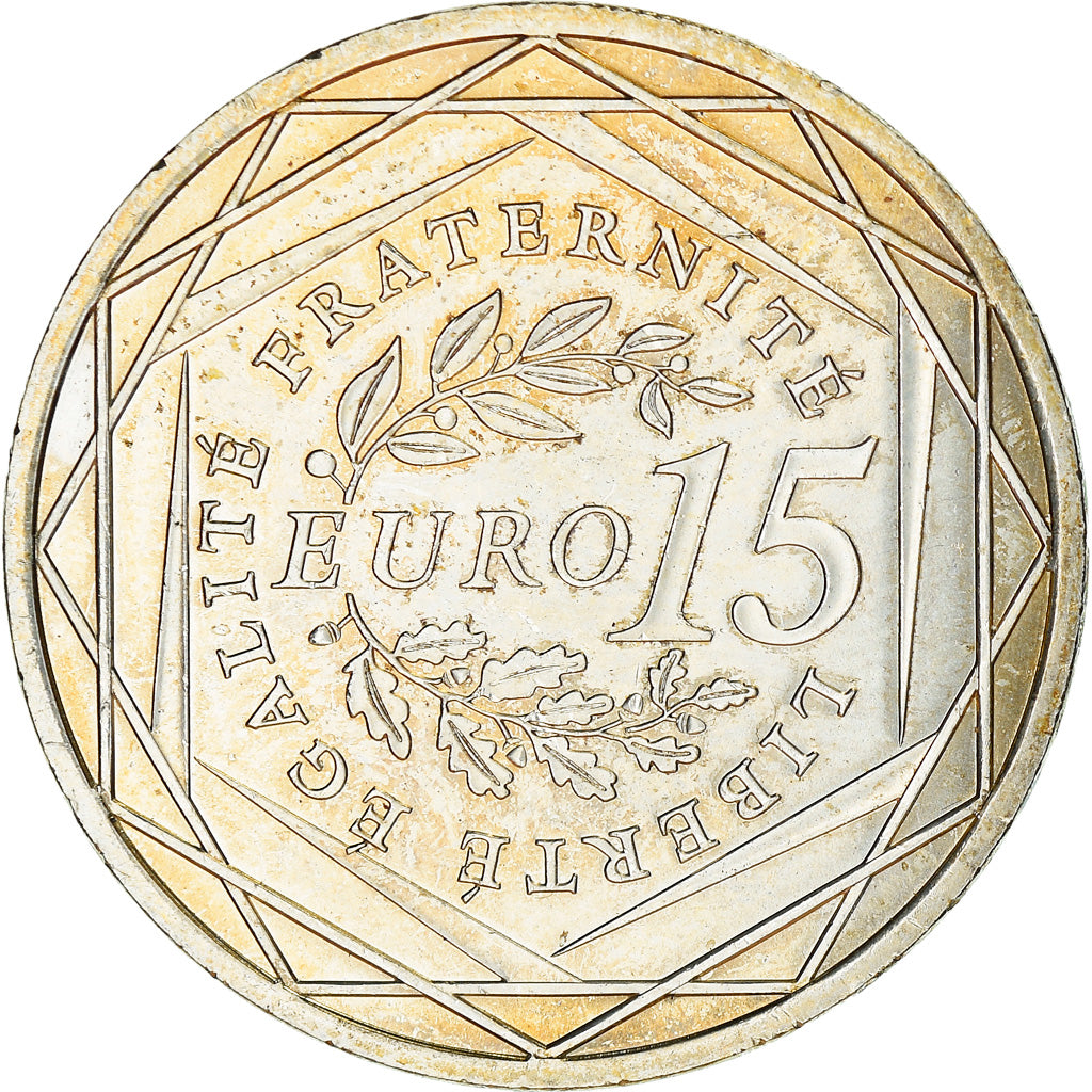 France, 15 Euro, 2008, MS(60-62), Silver, Gadoury:2, KM:1535