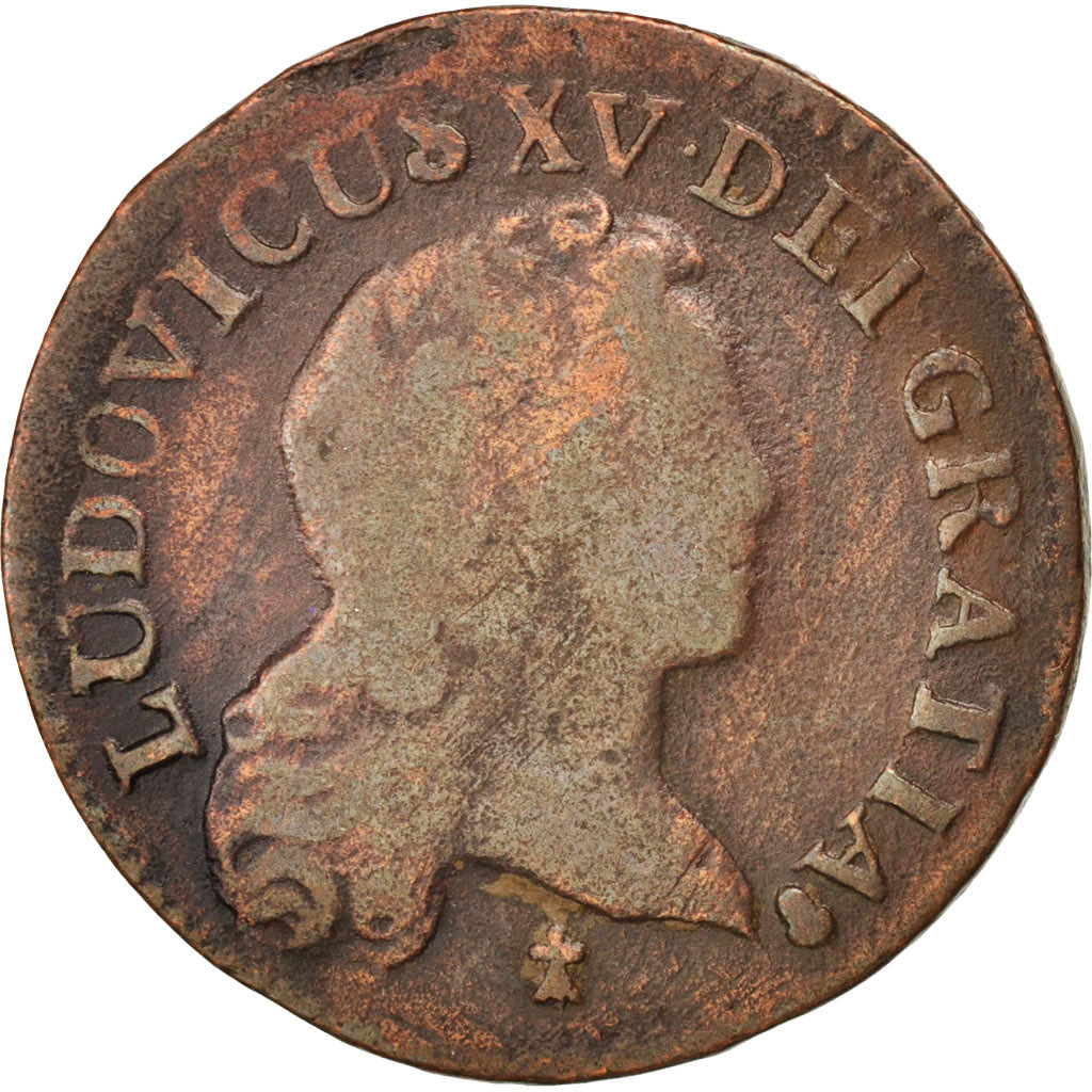 Louis XV, 1/2 sol au buste enfantin, 1721 S, Reims, Gadoury 273