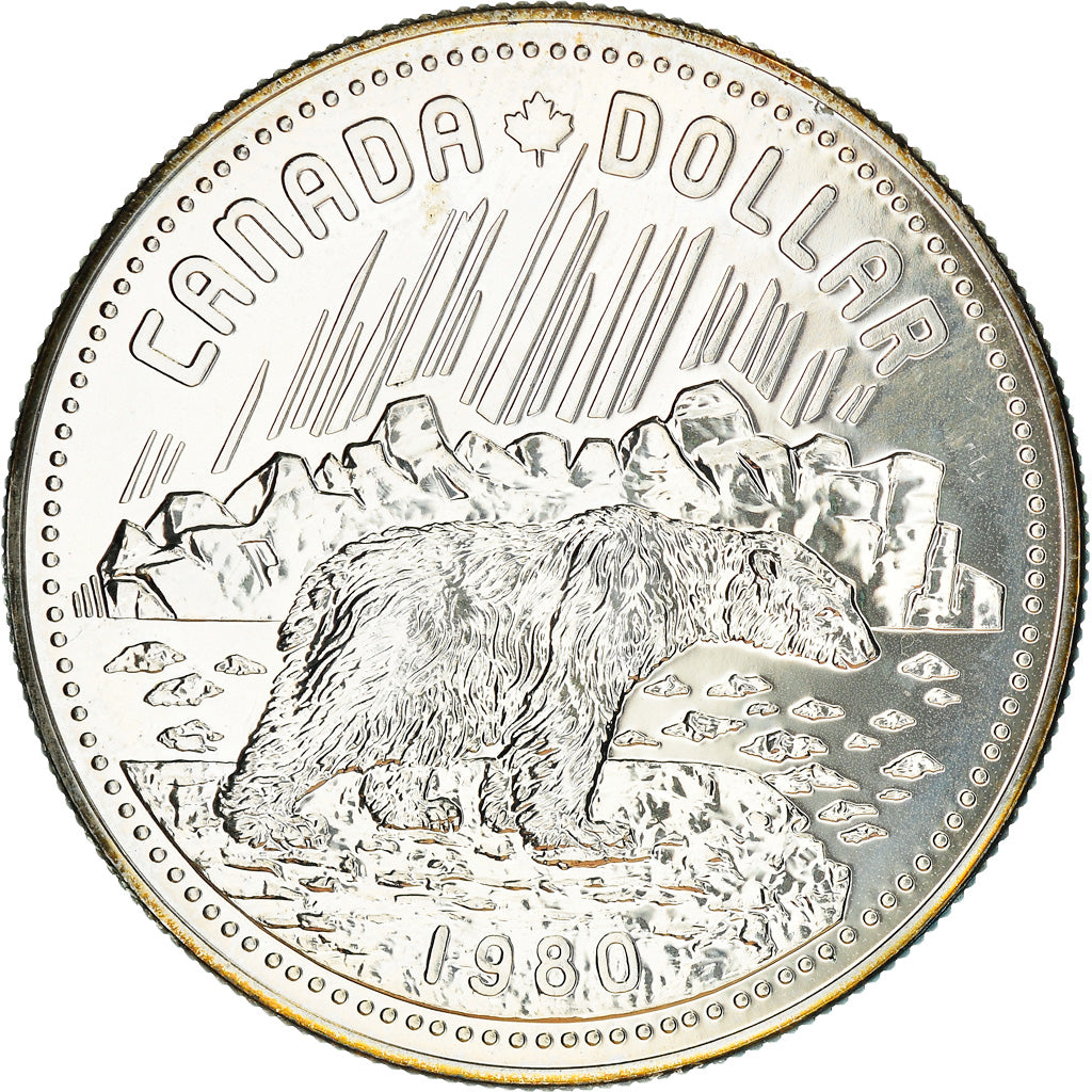 Coin, Canada, Elizabeth II, Dollar, 1980, Royal Canadian Mint, Ottawa