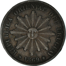Coin, Uruguay, Centesimo, 1869, Uruguay Mint, Paris, Berlin, Vienna, EF(40-45)