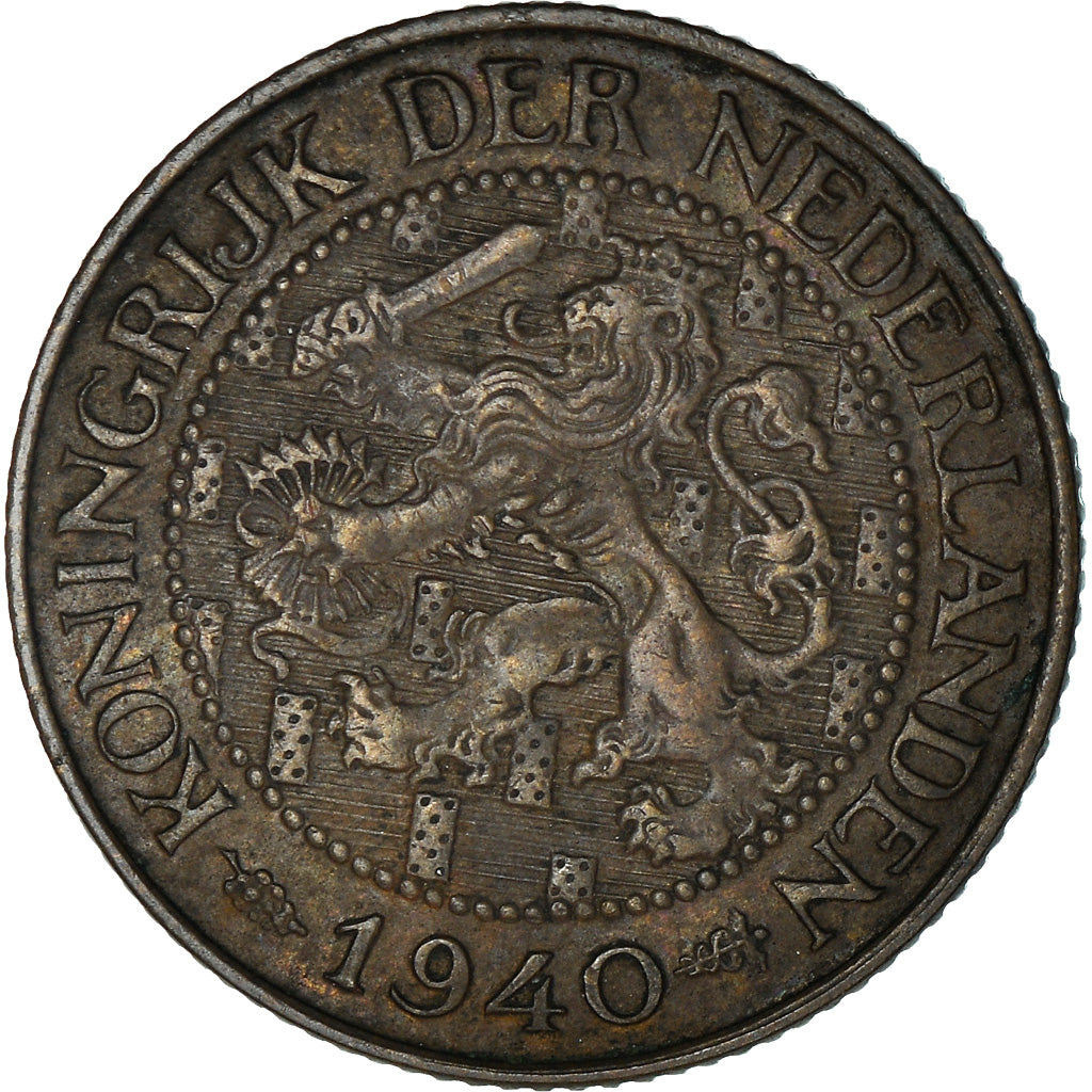 Coin, Netherlands, Wilhelmina I, Cent, 1940, AU(50-53), Bronze, KM:152