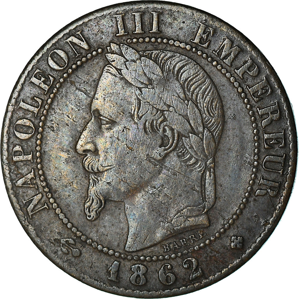 Moneta, Francia, Napoleon III, Napoléon III, Centime, 1862, Strasbourg, BB