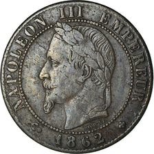 Moeda, França, Napoleon III, Napoléon III, Centime, 1862, Strasbourg