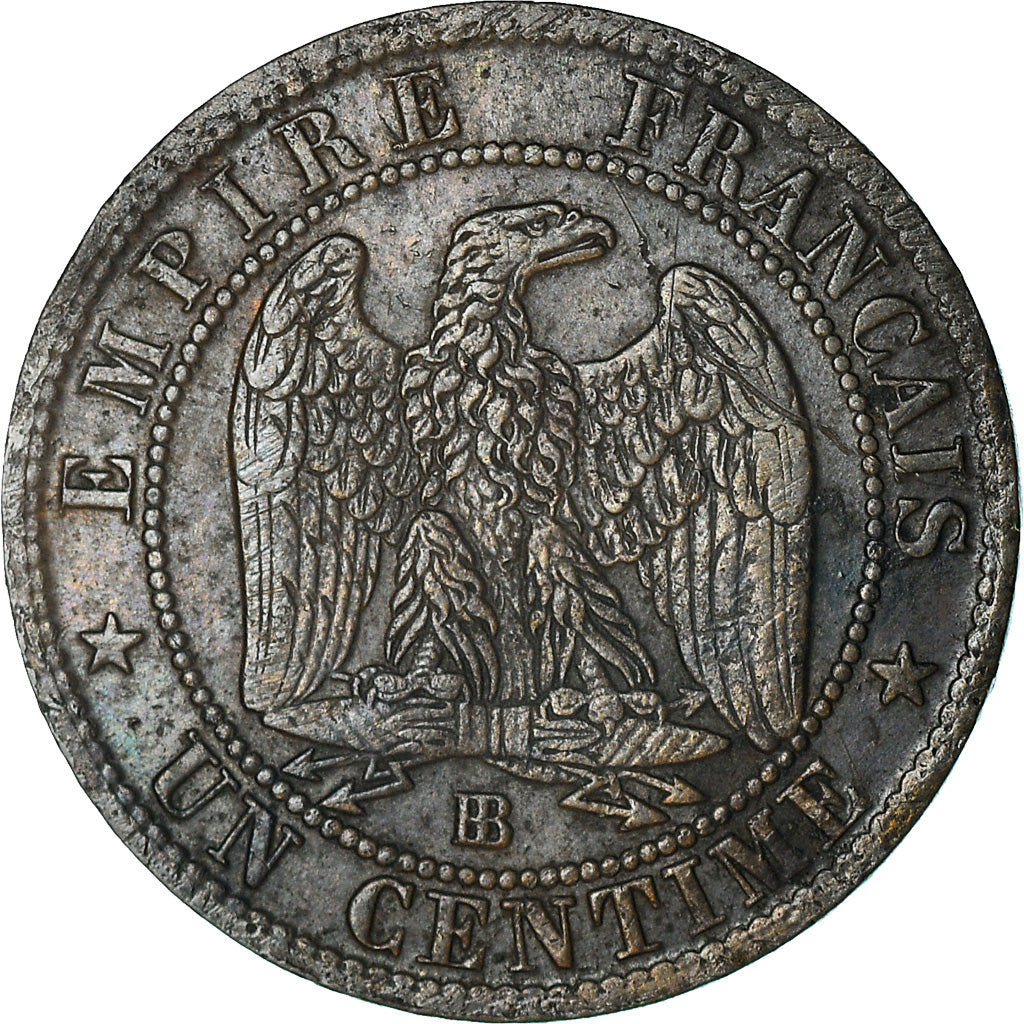 Moneta, Francia, Napoleon III, Napoléon III, Centime, 1862, Strasbourg, BB