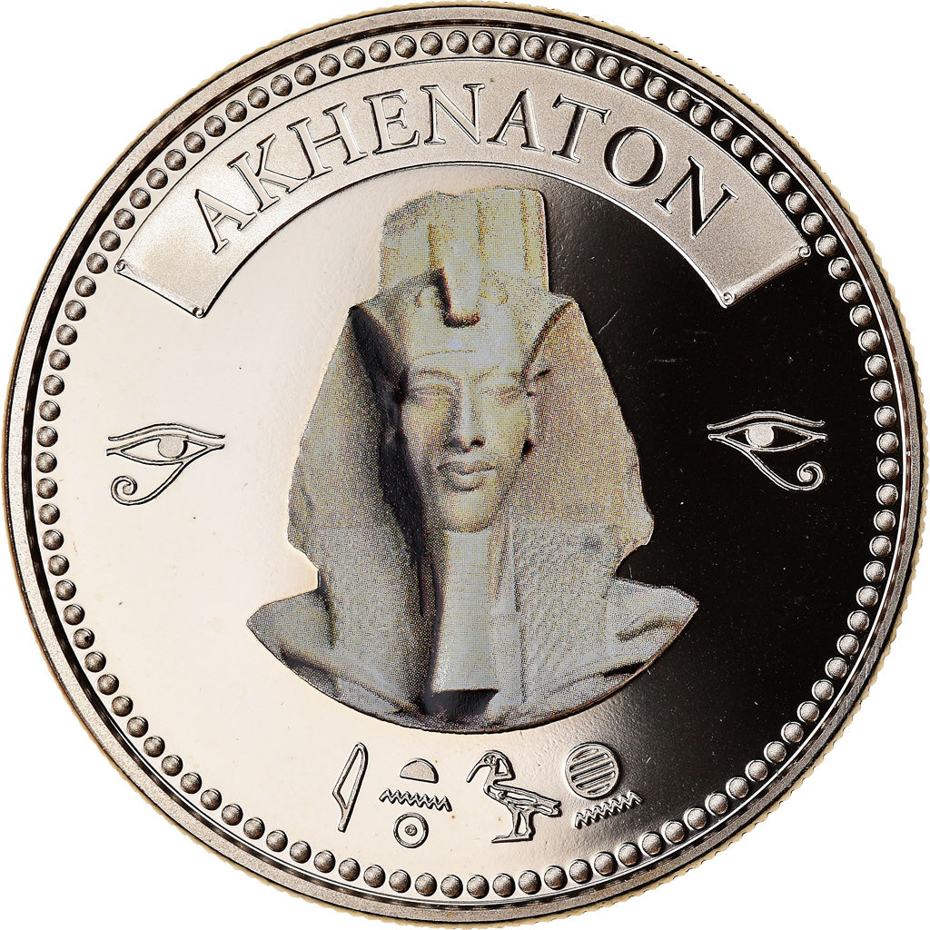 Egypt, Medal, Trésors d'Egypte, Akhenaton, MS(65-70), Copper-nickel
