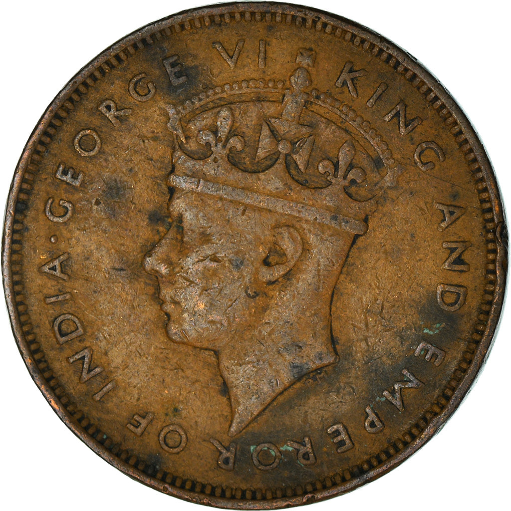 Moneta, Mauritius, George VI, 5 Cents, 1945, Pretoria, MB, Bronzo, KM:20