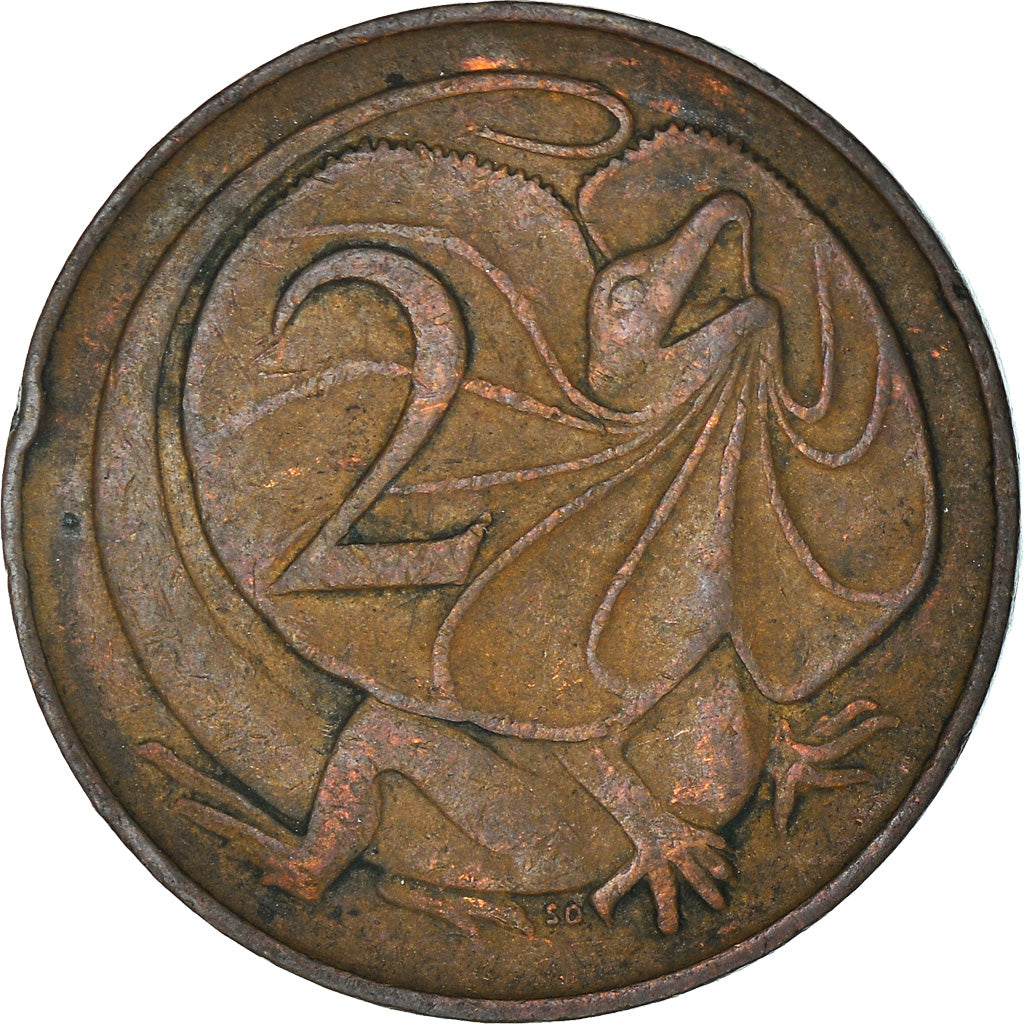 Coin, Australia, Elizabeth II, 2 Cents, 1966, Melbourne, VF(20-25), Bronze