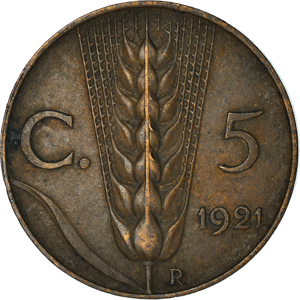 Monnaie, Italie, Vittorio Emanuele III, 5 Centesimi, 1924, Rome, TTB+, Bronze