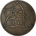 Moneta, Marocco, Yusuf, 5 Mazunas, 1921/AH1340, Poissy, BB, Bronzo, KM:28.2