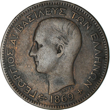 Coin, Greece, George I, 5 Lepta, 1869, Strassburg, VF(30-35), Copper, KM:42