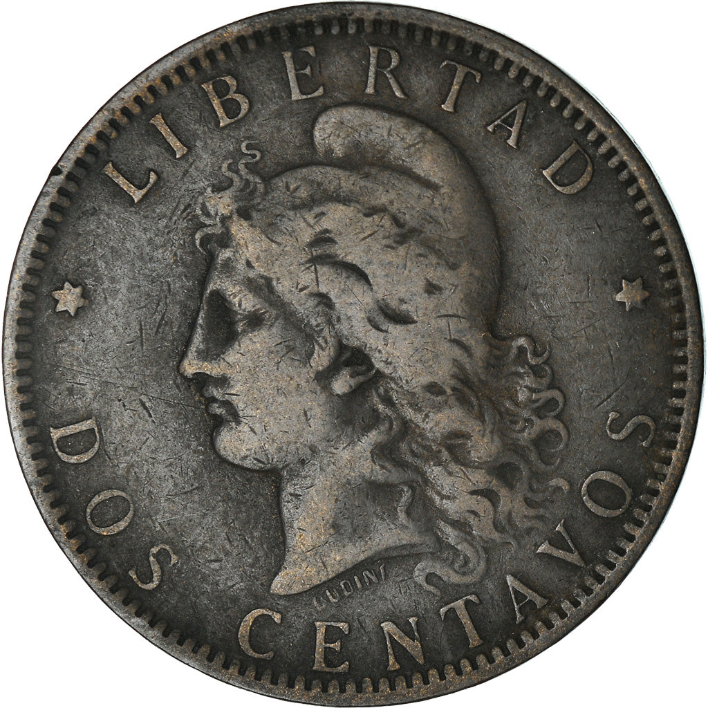 Coin, Argentina, 2 Centavos, 1893, VF(20-25), Bronze, KM:33