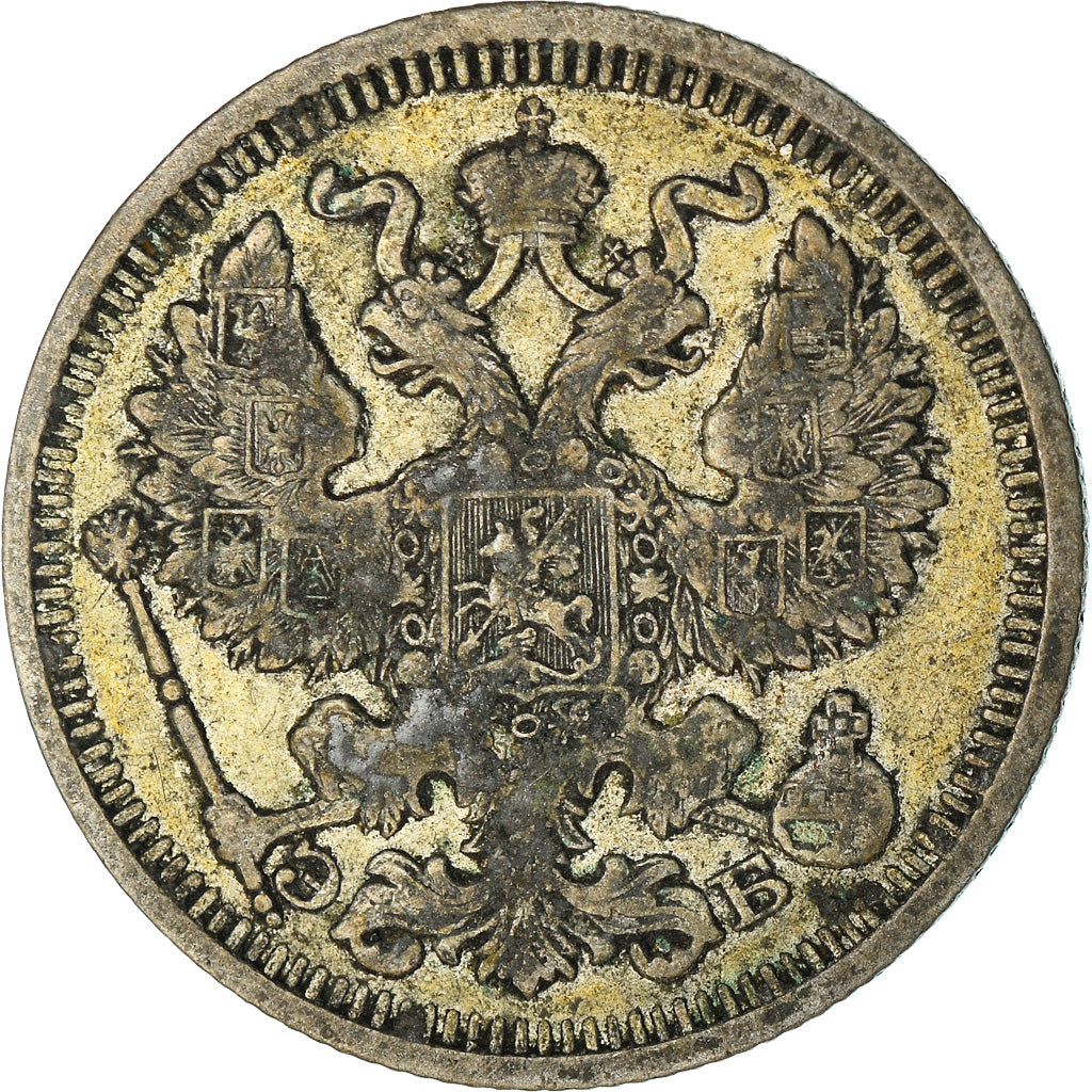 Moneta, Russia, Nicholas II, 20 Kopeks, 1910, Saint-Petersburg, MB+, Argento