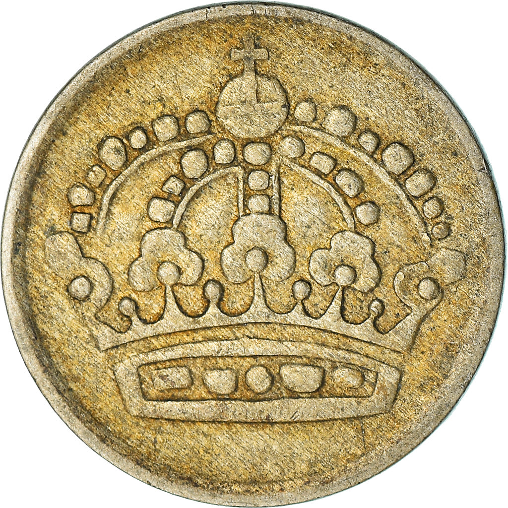 Coin, Sweden, Gustaf VI, 10 Öre, 1954, VF(20-25), Silver, KM:823