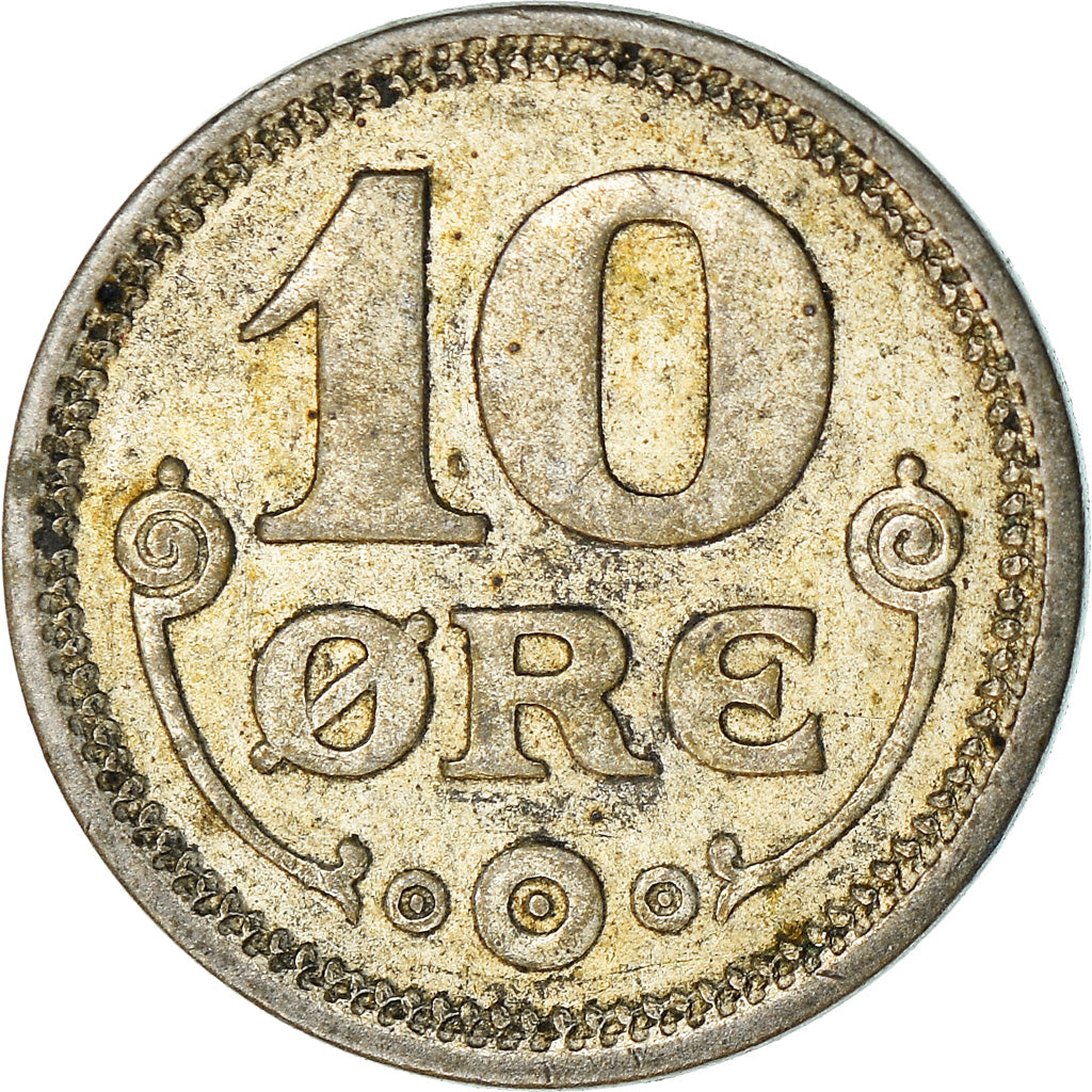 Münze, Dänemark, Christian X, 10 Öre, 1919, Copenhagen, SS, Silber, KM:818.2