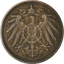 Moneta, GERMANIA - IMPERO, Wilhelm II, Pfennig, 1906, Karlsruhe, MB+, Rame