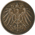 Moneta, GERMANIA - IMPERO, Wilhelm II, Pfennig, 1906, Karlsruhe, MB+, Rame