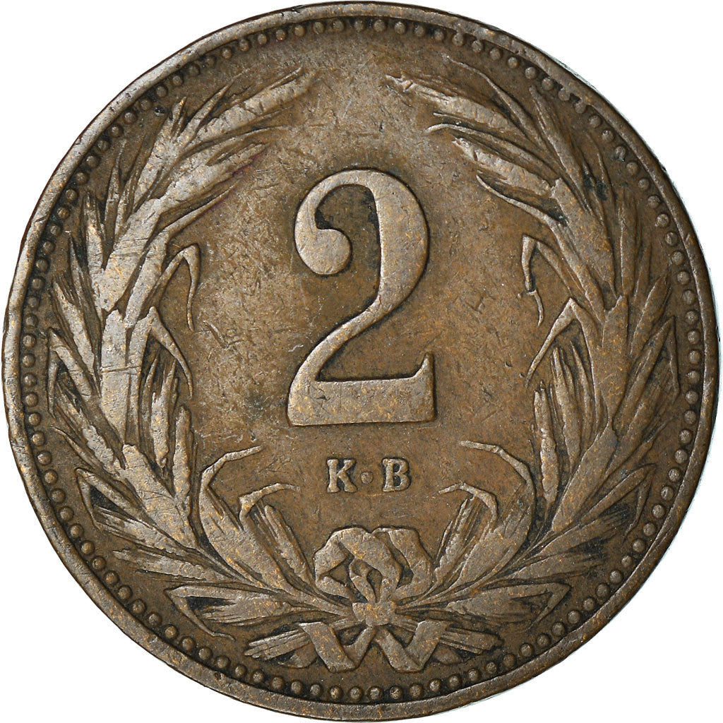Monnaie, Hongrie, Franz Joseph I, 2 Filler, 1908, Kormoczbanya, TTB, Bronze
