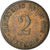 Moneda, ALEMANIA - IMPERIO, Wilhelm I, 2 Pfennig, 1875, Hambourg, MBC, Cobre