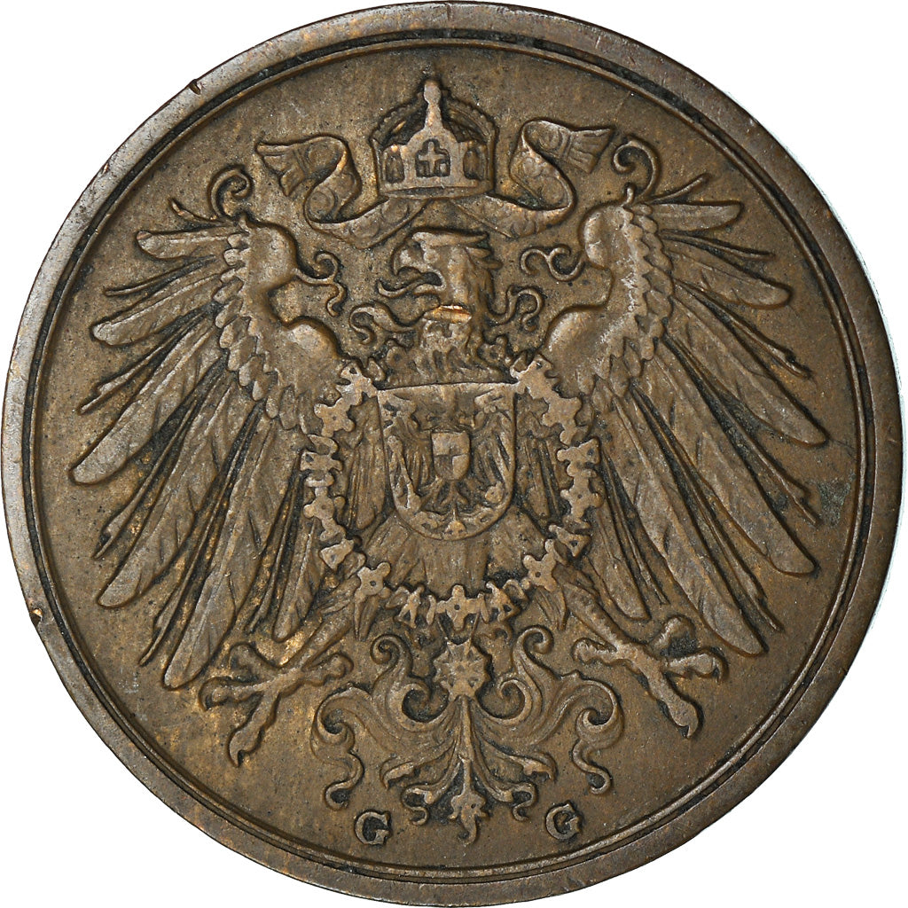 Moeda, ALEMANHA - IMPÉRIO, Wilhelm II, 2 Pfennig, 1911, Karlsruhe, EF(40-45)