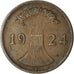 Monnaie, Allemagne, République de Weimar, 2 Rentenpfennig, 1924, Stuttgart