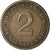 Moneda, ALEMANIA - REPÚBLICA DE WEIMAR, 2 Rentenpfennig, 1924, Stuttgart, BC+