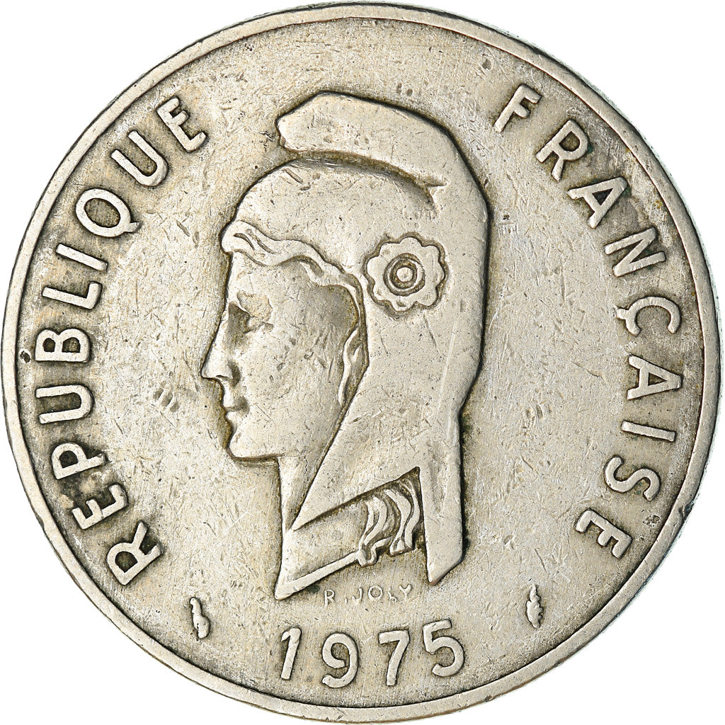 Coin, FRENCH AFARS & ISSAS, 100 Francs, 1975, Paris, VF(30-35), Copper-nickel