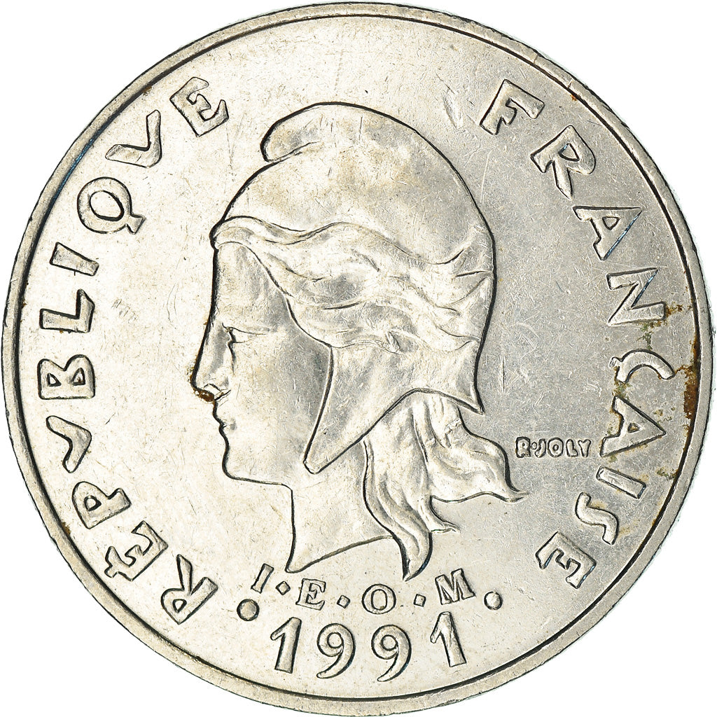 Coin, French Polynesia, 20 Francs, 1991, Paris, VF(30-35), Nickel, KM:9