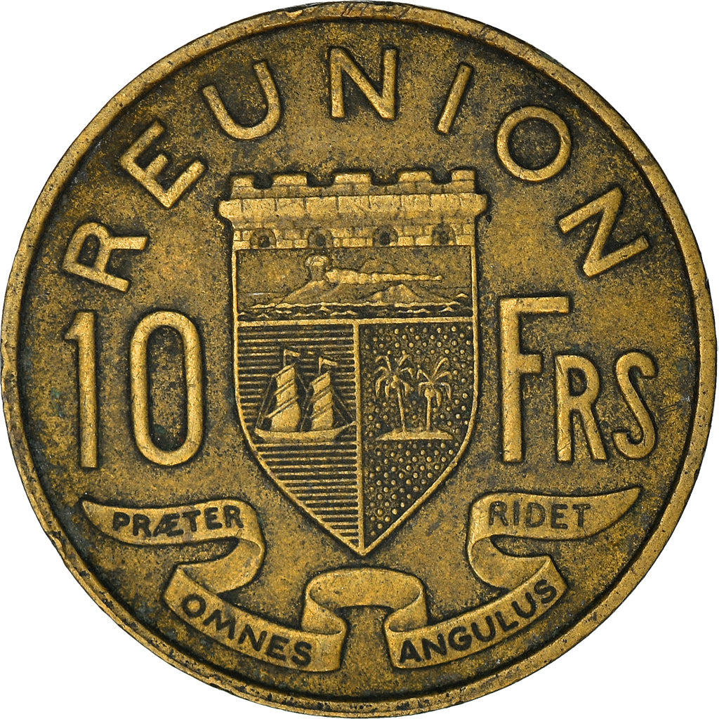Coin, Réunion, 10 Francs, 1955, Paris, VF(30-35), Aluminum-Bronze, KM:10