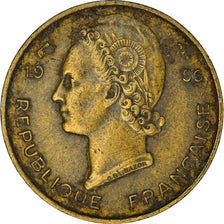 Moneta, Africa occidentale francese, 5 Francs, 1956, BB, Alluminio-bronzo, KM:5