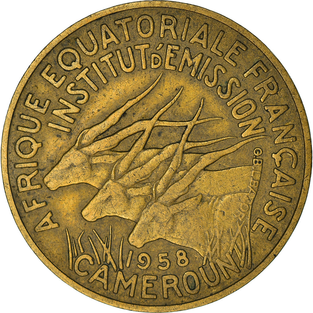 Moneta, Camerun, 10 Francs, 1958, BB, Alluminio-bronzo, KM:11