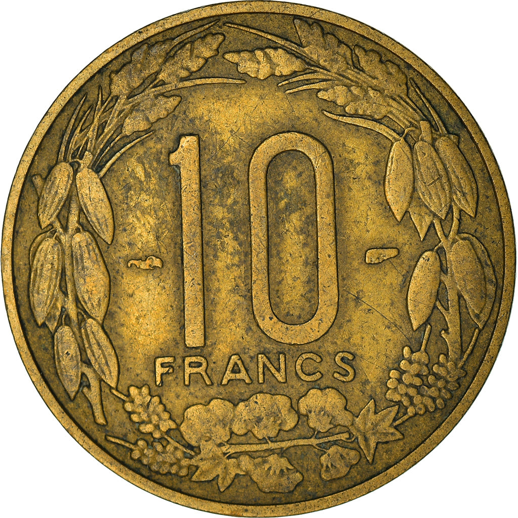 Moneta, Camerun, 10 Francs, 1958, BB, Alluminio-bronzo, KM:11