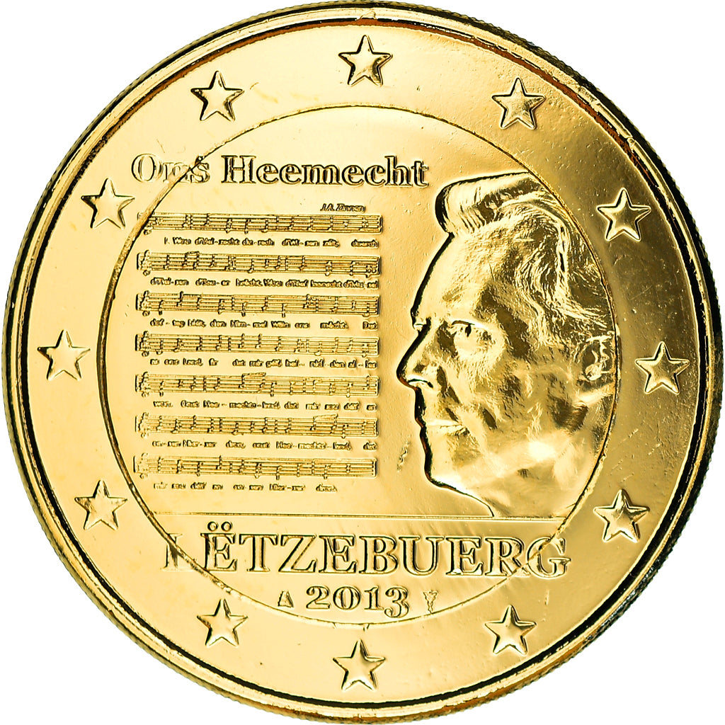Luxemburg, 2 Euro, Ons Heemecht, 2013, UNZ, Bi-Metallic