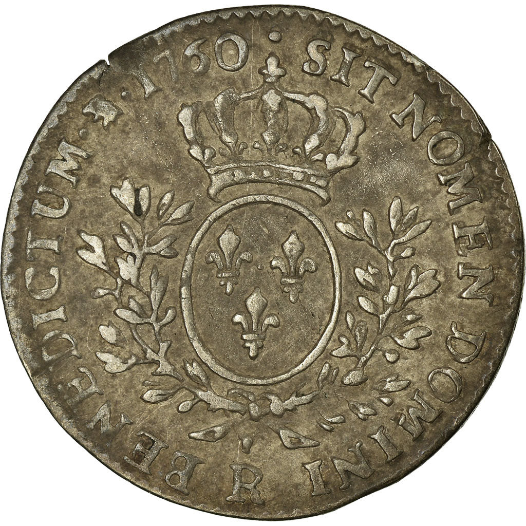 Coin, France, Louis XV, 1/5 Écu au bandeau, 24 Sols, 1/5 ECU, 1760, Orléans