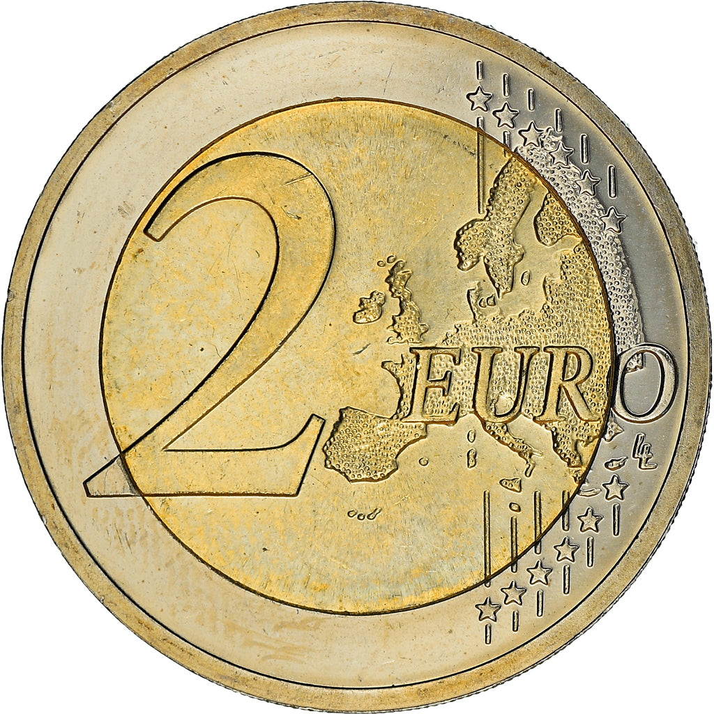 Germania, 2 Euro, Traité de l'Elysée, 2013, Karlsruhe, Colourized, SPL