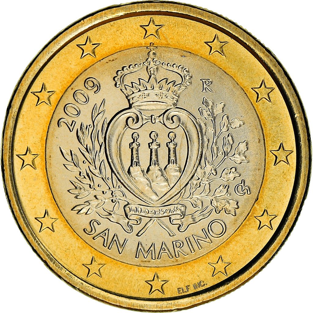 Coin, San Marino, Euro, 2009, Rome, MS(64), Bi-Metallic, KM:485