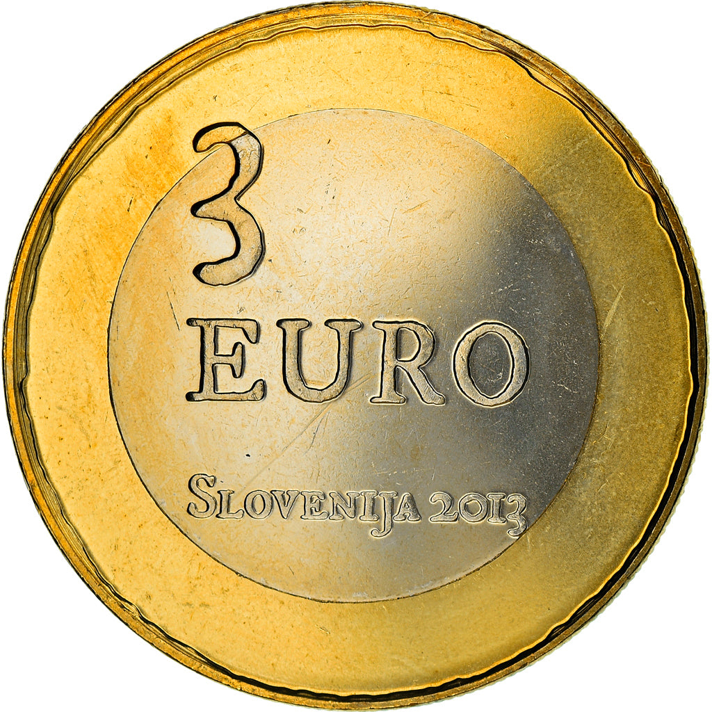 Slowenien, 3 Euro, 2013, UNZ+, Bi-Metallic, KM:108