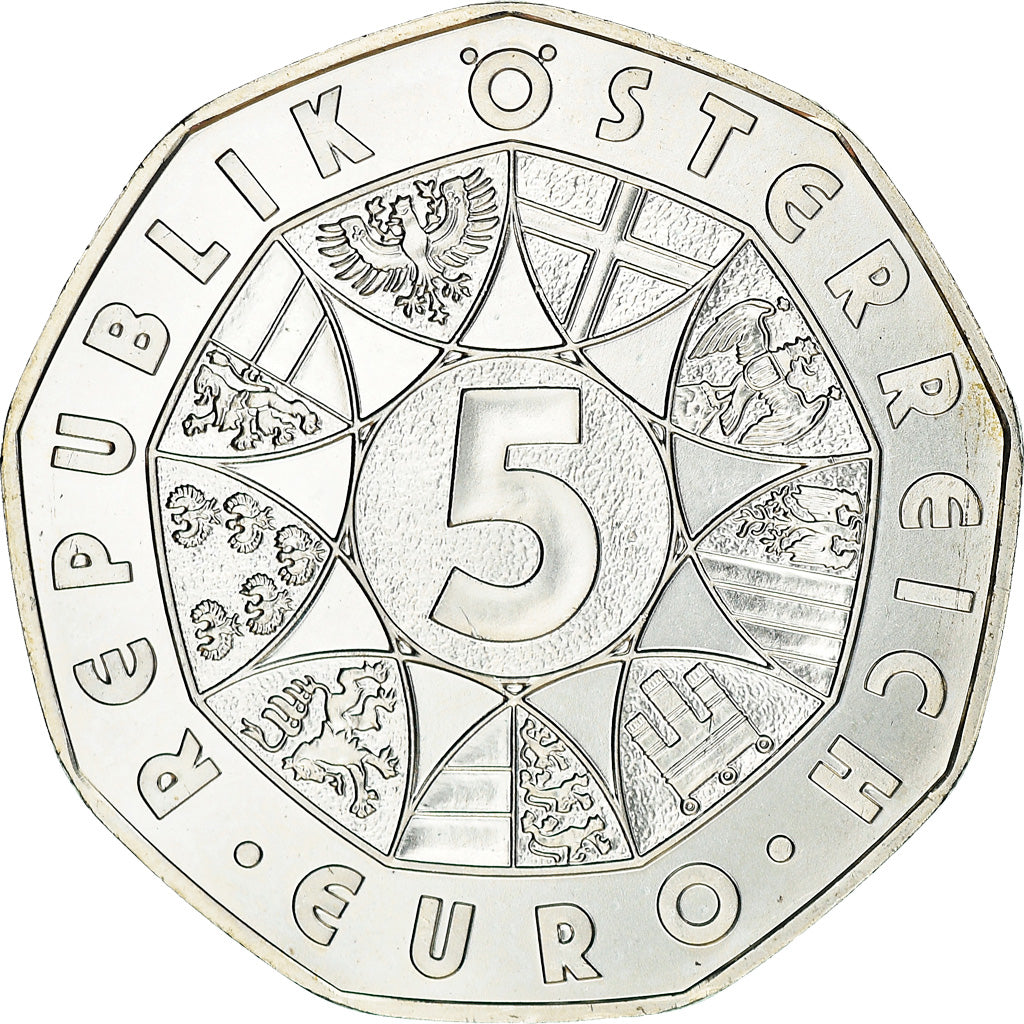 Áustria, 5 Euro, 2009, MS(65-70), Prata, KM:3170